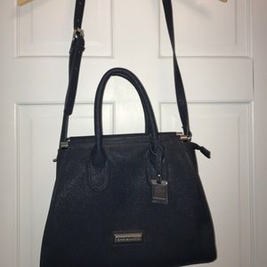 Catherine malandrino navy blue satchel !